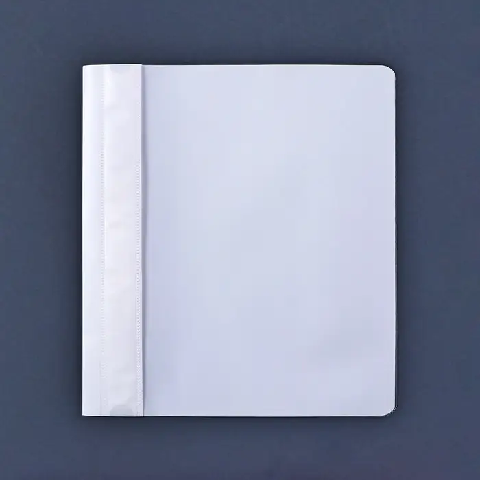 Папка-скоросшиватель Calligrata, А5, 180 мкм, с прозрачным верхом, белая