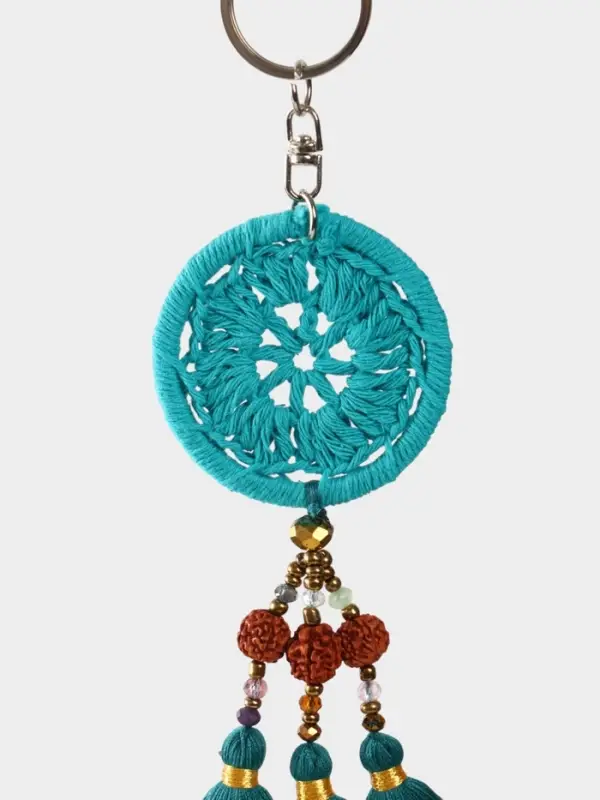 Брелок "Ловец снов" 19 см, цв. зелёный