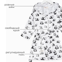 Халат детский муслиновый LoveLife &laquo;Панды&raquo; (4 года, рост 104-110 см) 100% хлопок, 235 гр/м2