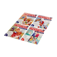 Патриотическая раскраска "Я люблю Россию", комплект из 4 раскрасок