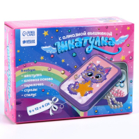 Алмазная вышивка на шкатулке &laquo;Котёнок со звездой&raquo;, 8,5 х 11 см. Набор для творчества