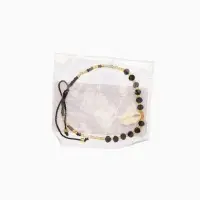 Браслет "Лила" длина 16 см, цв. чёрный, золотистый