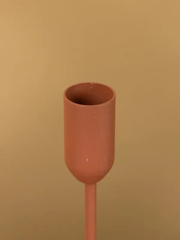 Подсвечник на 1 свечу текстурный "Терракота" 8х8х15,5 см