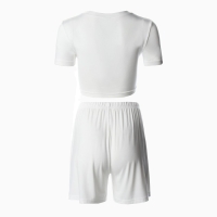 Комплект женский (футболка, шорты) MINAKU: Home collection цвет экрю, р-р 46