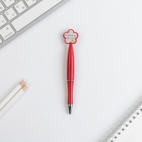 Ручка шариковая синяя паста &laquo;Самой лучшей&raquo;,пластик, с цветок, на подложке-ваза