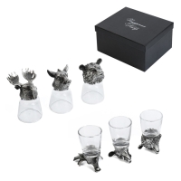 Подарочный набор рюмок-перевёртышей "Настоящему мужчине", на 3 персоны, рюмка 50 мл, нож Подарочный набор рюмок-перевёртышей "Настоящему мужчине", на 3 персоны, рюмка 50 мл, нож