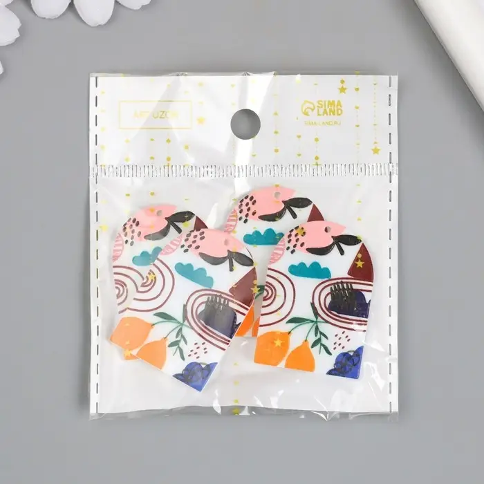 Декор для творчества акрил "Лимоны. Абстракция" 0,2х2,8х3,9 см