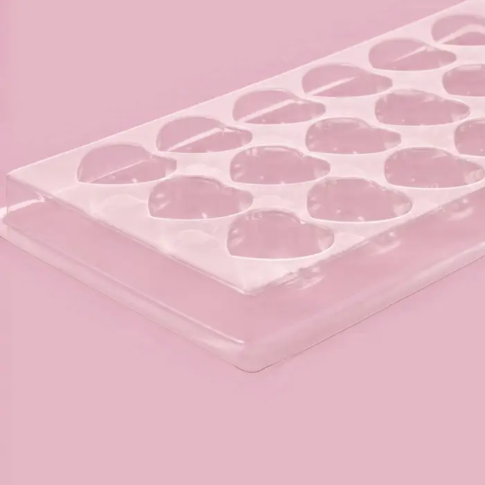 Форма для шоколада и конфет &laquo;Сердца&raquo;, 18 ячеек, 22&times;11 см, прозрачная