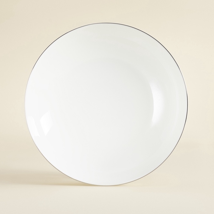 Тарелки глубокие SL Home &laquo;Каскарон&raquo;, 700 мл, d=20 см, набор 2 шт, костяной фарфор, белые