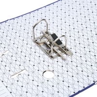 Папка-регистратор 75мм, А4, Calligrata "Mega", бумвинил, с карманом на корешке, нижний металлический кант, синяя