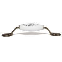 Ручка скоба Ceramics 012 LIGHT, 96 мм, керамическая, цвет бронза Ручка скоба Ceramics 012 LIGHT, 96 мм, керамическая, цвет бронза