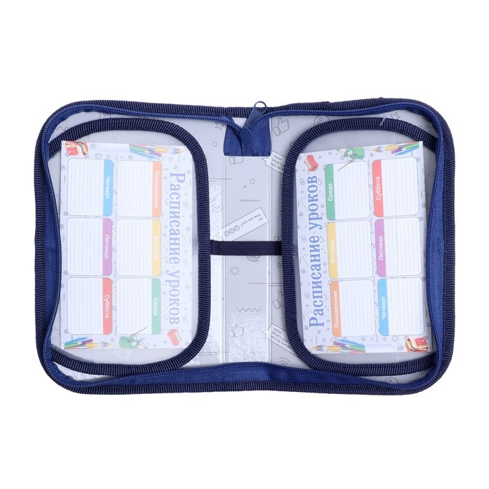 Пенал 1 секция, 130 х 210 х 40 мм, 2 откидные планки, тканевый, Calligrata TOP, Content "Ракета"