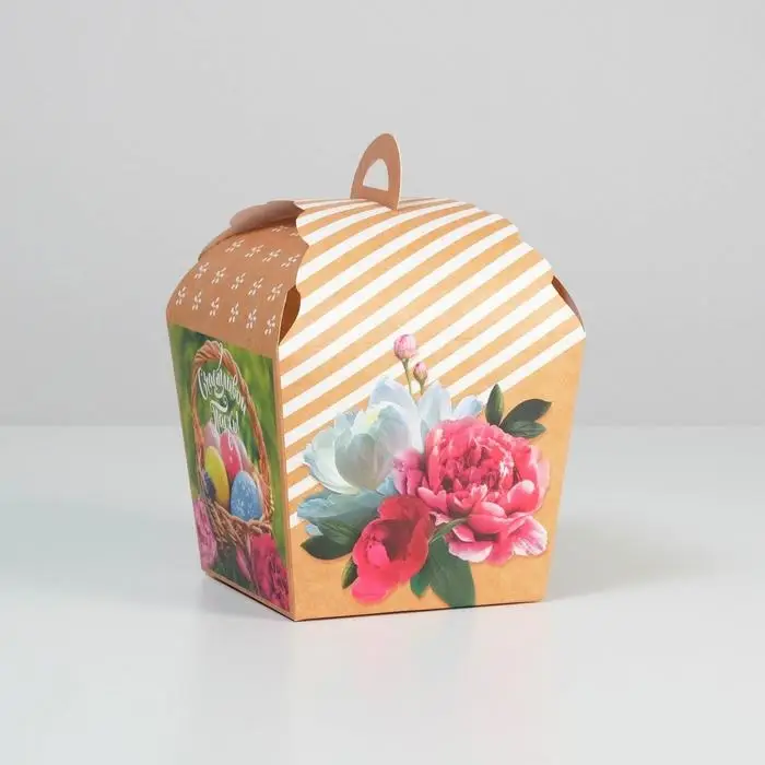 Коробка кондитерская складная, упаковка &laquo;Счастливой Пасхи&raquo;, 17 х 17 х 26 см