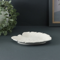 Подставка для мелочей "Монстера" 15х15см,белая