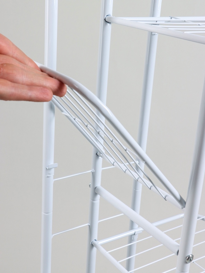 Подставка для цветов Greengo, 7 полок, 43 &times; 22 &times; 126 см, напольная, металл, белая