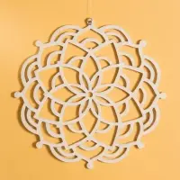 Панно " Мандала" МДФ, 40х40х1 см, цв. белый