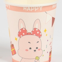 Набор бумажной посуды "Счастливый зайка", набор 12 шт. Набор бумажной посуды "Счастливый зайка", набор 12 шт.