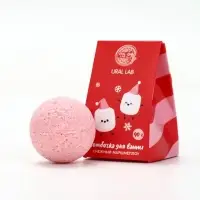 URAL LAB Розовый НГ Бомбочка для ванны "Снежный маршмеллоу", 40 гр