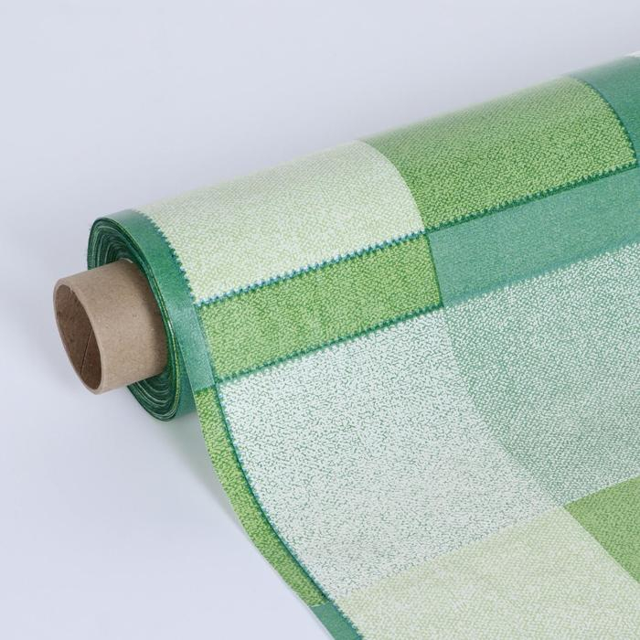 Клеёнка столовая на нетканой основе «Клетка зелёная», ширина 125 см, рулон 25 м Клеёнка столовая на нетканой основе «Клетка зелёная», ширина 125 см, рулон 25 м