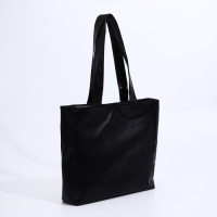 Сумка-шопер женская на магните, цвет чёрный