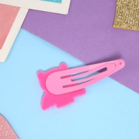 Набор для волос "Ширли" (2 резинки 5 см, 4 невидимки 5,5 см) пирожное, розовый