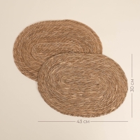 Салфетки сервировочные SL Home, 2 шт., камыш, 43&times;30 см