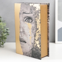 Сейф-книга дерево кожзам "Портрет девушки. Золотые слёзы" 27х18х7 см