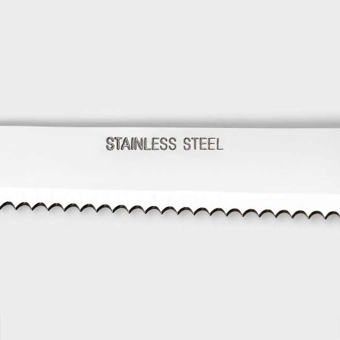 Нож для бисквита Доляна, рабочая часть 22 см, деревянная ручка