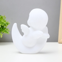 Ночник "Ангелок на луне" LED батарейки 3xLR белый 10х13х15 см RISALUX