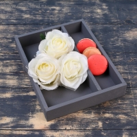 Кашпо деревянное 25.5×20×4.5 см "Макарунас", серый Дарим Красиво Кашпо деревянное 25.5×20×4.5 см "Макарунас", серый Дарим Красиво