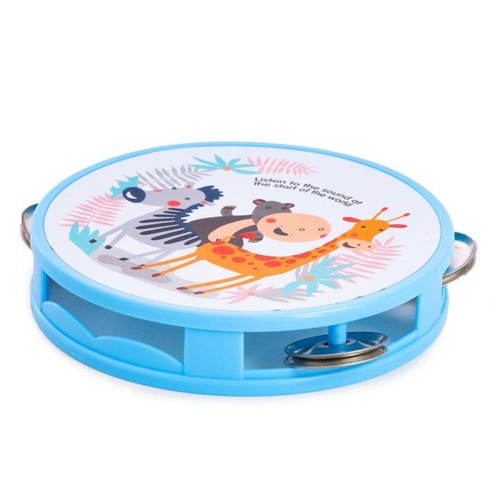 Игрушка музыкальная &laquo;Бубен. Зверята&raquo;, 8 металлических бубенцов, МИКС