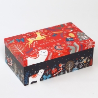 Набор коробок подарочных 15 в 1 &laquo;Европейский&raquo;, 12 х 7 х 4 см - 46,6 х 35,2 х 17.5 см, Новый год