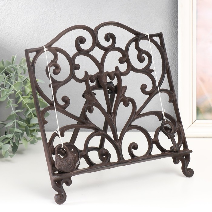 Фигура - подставка для книги, бумаг &laquo;Ажурная ковка&raquo;, 4.5&times;27&times;29.5 см