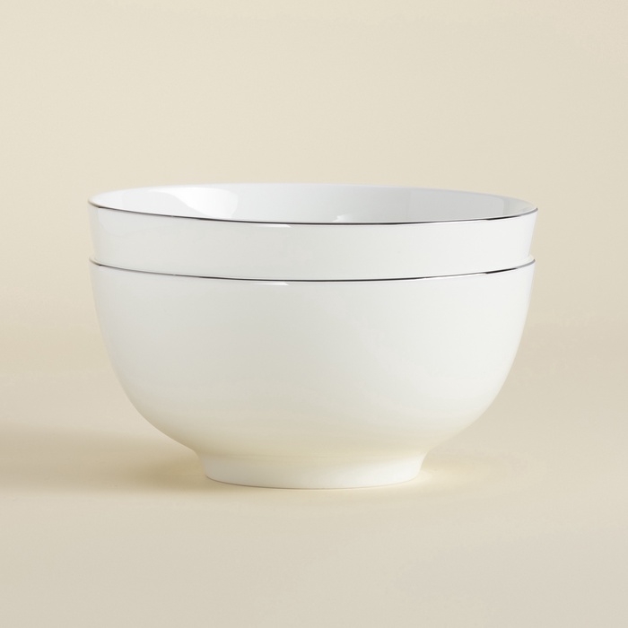 Салатники SL Home &laquo;Каскарон&raquo;, 900 мл, d=16 см, набор 2 шт, костяной фарфор, белые