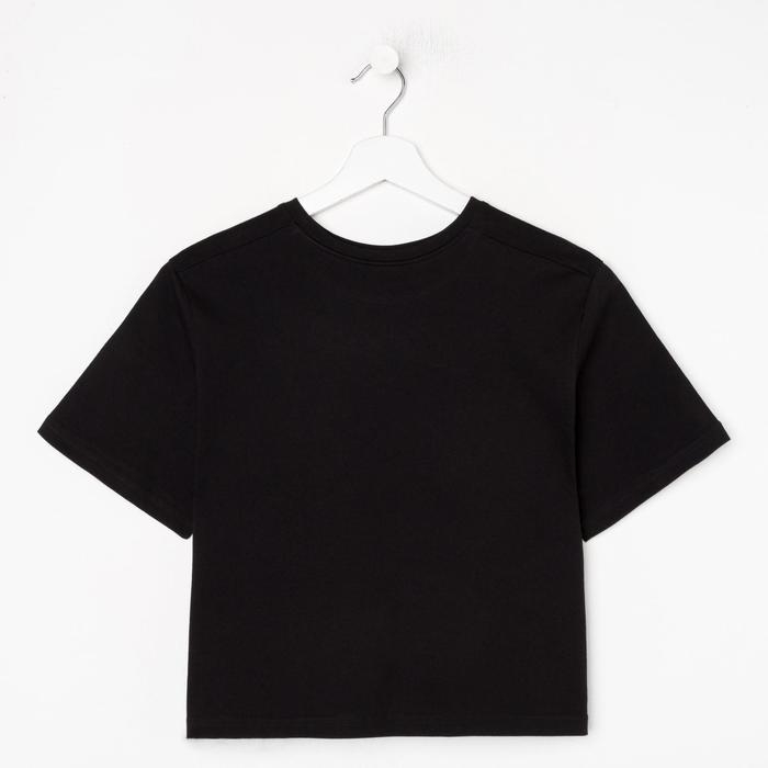 Футболка укороченная &laquo;Королева&raquo; Злодейки, цвет чёрный