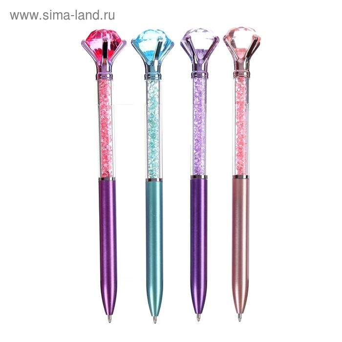 Ручка гелевая-прикол "Кристалл со стразами", МИКС