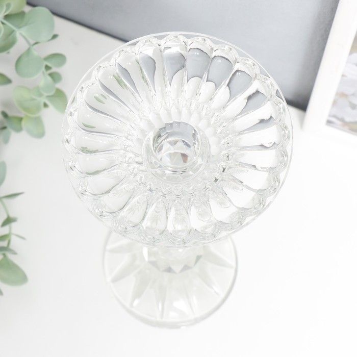 Подсвечник стекло на 1 свечу Подсвечник стекло на 1 свечу "Креманка, 5 шаров" прозрачный 23х11,5х11,5 см