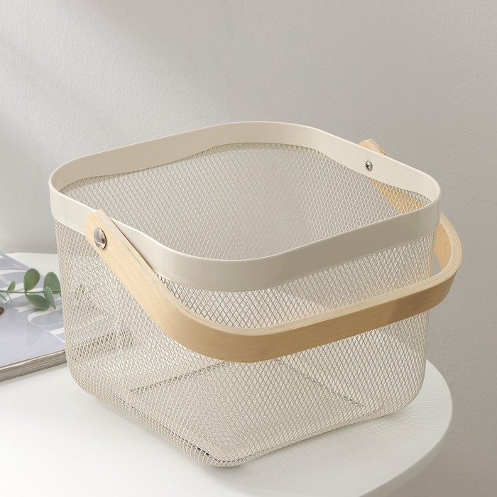 Корзинка универсальная LaDо́m, 26,5&times;25,5&times;18 см, цвет белый