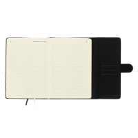 Ежедневник датированный 2024 A5 176 листов, deVENTE.Tudor, твёрдая обложка из искусственной кожи, ляссе, кремовый блок 70 г/м2, чёрный