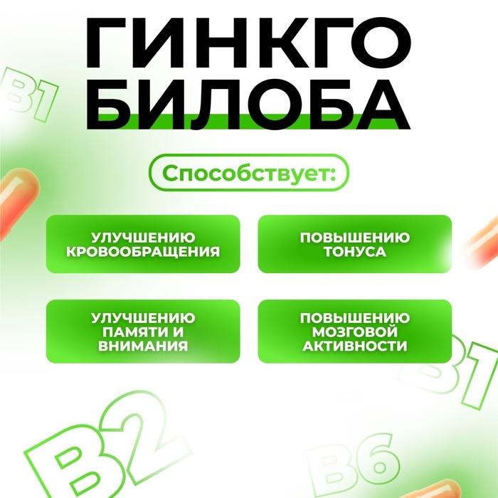 Гинкго Билоба Ангио, 60 капсул по 500 мг Гинкго Билоба Ангио, 60 капсул по 500 мг