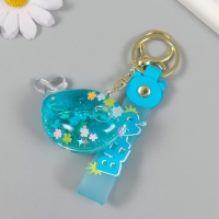 Брелок пластик с карабином, ремешком "Кит" водный с блёстками 4х7х2,5 см Брелок пластик с карабином, ремешком "Кит" водный с блёстками 4х7х2,5 см