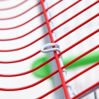 Клетка для птиц укомплектованная Bd-1/1d, 30 х 23 х 39 см, красная (фасовка 12 шт)