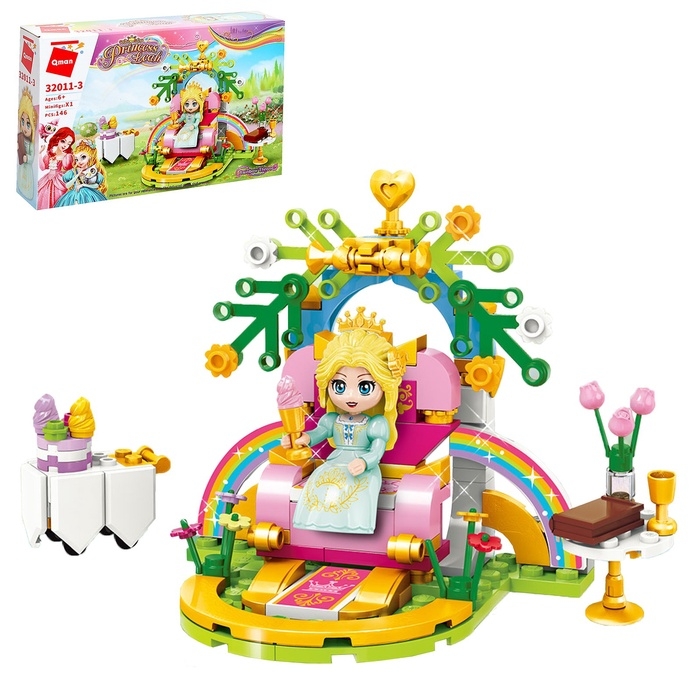 Конструктор для девочек &laquo;Принцессы. Трон&raquo;, 146 деталей