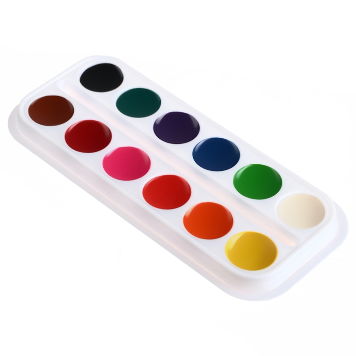 Акварель медовая &laquo;Человек-паук&raquo;, 12 цветов, в картонной коробке, без кисти