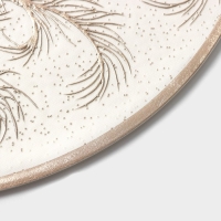 Салфетки сервировочные на стол Доляна &laquo;Павлин&raquo;, 2 шт, d=38 см, цвет бежевый