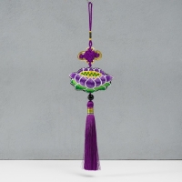 Подвеска текстиль "Лотос" фиолетовая 2х10х29 см Подвеска текстиль "Лотос" фиолетовая 2х10х29 см