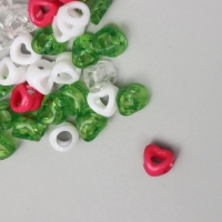 Бусины для творчества пластик "Лёгкое сердце" МИКС набор 20 гр 0,9х0,9х0,9 см
