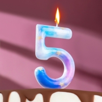 Свеча в торт на шпажке "Звездопад", цифра 5, 9 см, ГИГАНТ Свеча в торт на шпажке "Звездопад", цифра 5, 9 см, ГИГАНТ
