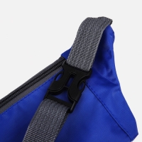 Поясная сумка на молнии, наружный карман, разъем для USB, цвет синий