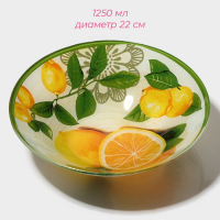 Набор тарелок стеклянных Доляна &laquo;Дольче&raquo;, 19 предметов: 6 десертных тарелок, 6 обеденных тарелок, 6 мисок, салатник